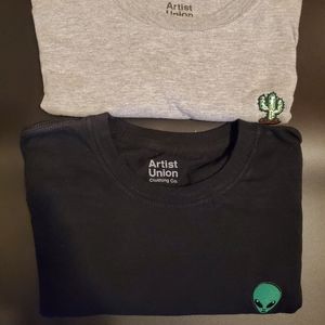 Artist Union 👽 and 🌵 Logo Tee Lot Mens M